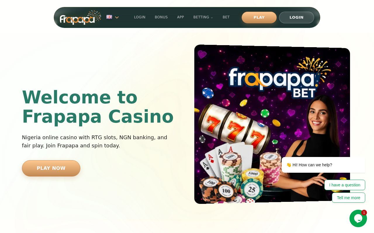 FRAPAPA: Frapapa Nigeria: Online Casino, RTG Slots and Sports Betting